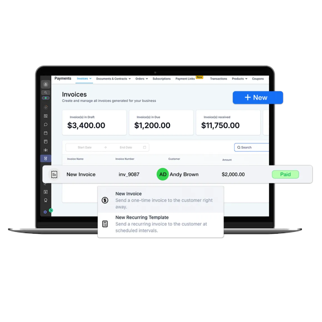 Fritz Leads Invoice Dashboard